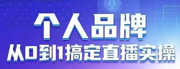 个人品牌:从0到1搞定直播实操,用直播为你的个人品牌赋能,六大实操板块,放大个人影响力-数码之翼