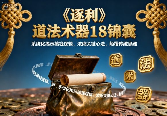 《逐利》道法术器18锦囊，系统化揭示搞钱逻辑，浓缩关键心法，颠覆传统思维(更新)-数码之翼