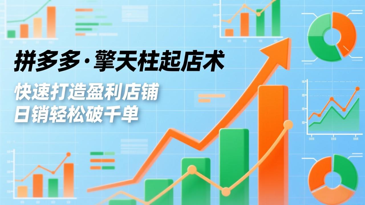 拼多多·擎天柱起店术，爆流布局、利润起飞、不断流，快速打造盈利店铺，日销破千单(更新-数码之翼