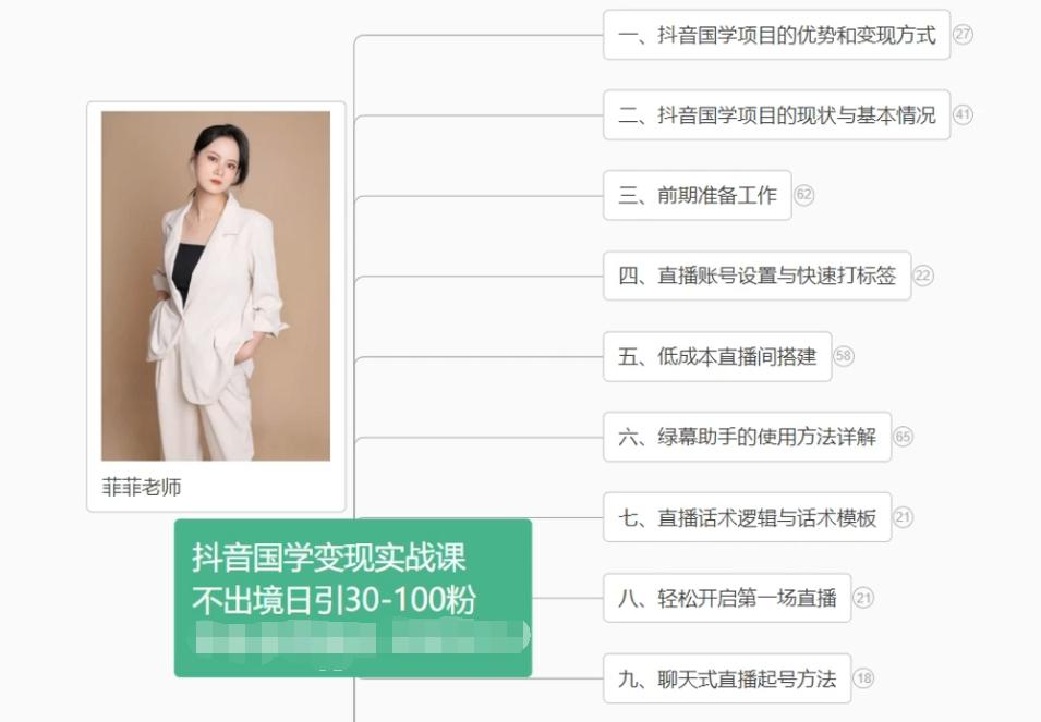 抖音国学变现项目：不出境日引30-100粉实战课程-数码之翼