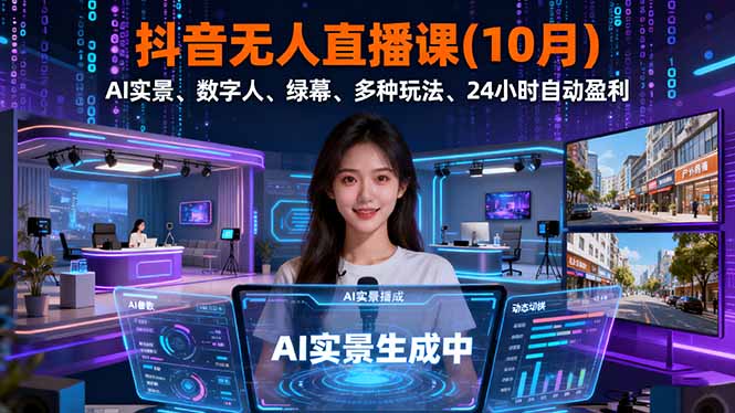 抖音无人直播课(10月-数码之翼