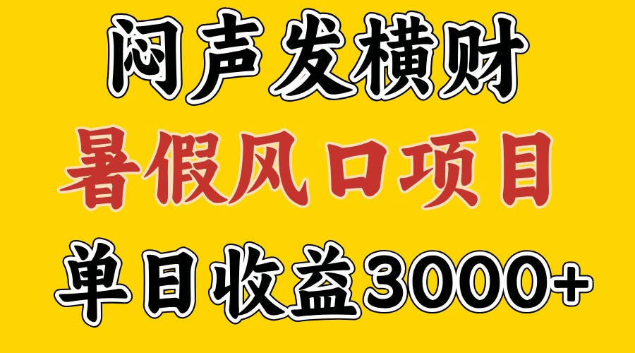 30天赚了7.5W 暑假风口项目，比较好学，2天左右上手-数码之翼
