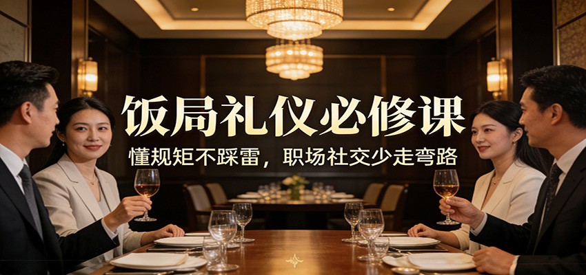 公众号收费文章：《饭局礼仪必修课：懂规矩不踩雷，职场社交少走弯路》-数码之翼
