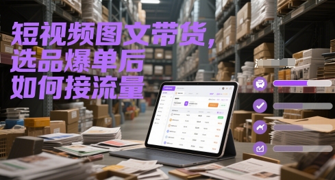 短视频图文带货，选品爆单后如何接流量-数码之翼
