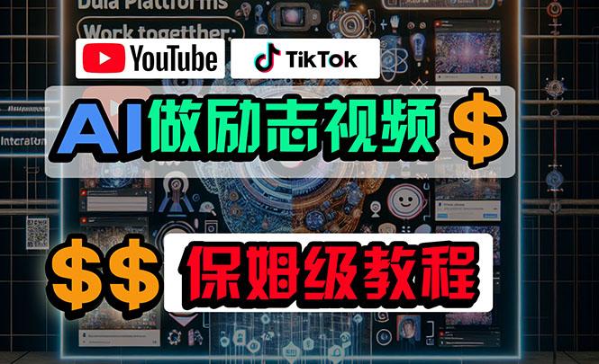 利用AI制作励志视频，在YouTube和TikTok赚钱，小白可做(附工具-数码之翼
