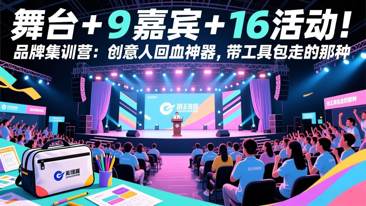 舞台 + 9 嘉宾 + 16 活动！品牌集训营：创意人回血神器，带工具包走的那种-数码之翼
