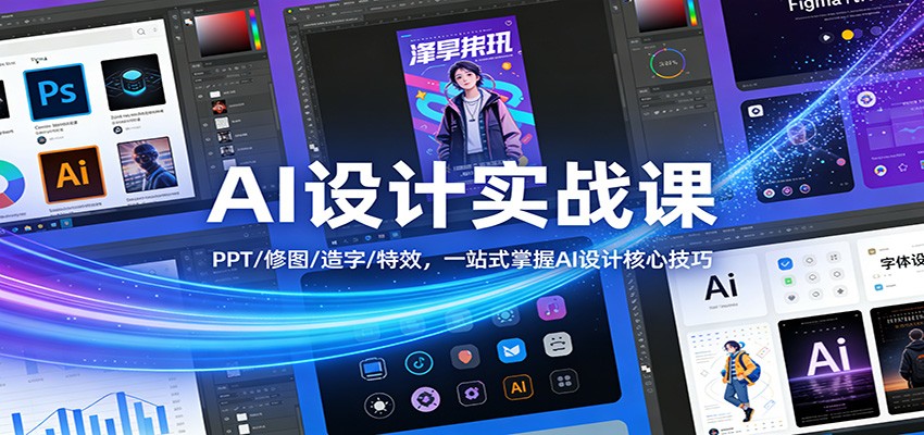 AI设计实战课:PPT/修图/造字/特效,一站式掌握AI设计核心技巧-数码之翼