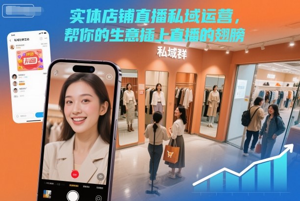 实体店铺直播私域运营，帮你的生意插上直播的翅膀-数码之翼