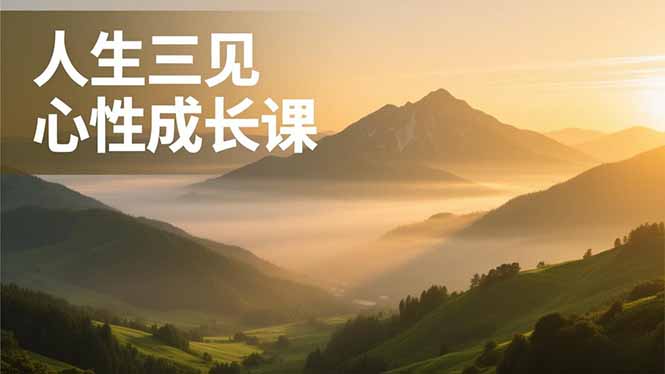 人生三见心性成长课,见天地众生自己,搞透人性安顿身心,活出清晰自我,内在富足无价-数码之翼