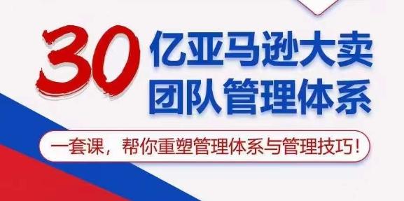 30亿亚马逊大卖团队管理体系，一套课，帮你重塑管理体系与管理技巧-数码之翼