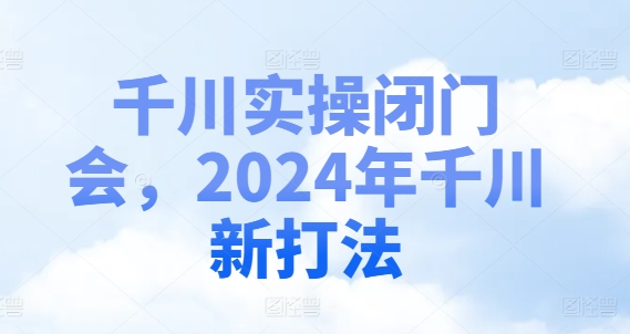 千川实操闭门会,2024年千川新打法-数码之翼