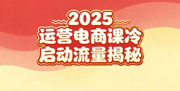 2025小红书运营电商课：新手实战＋冷启动＋流量揭秘-数码之翼