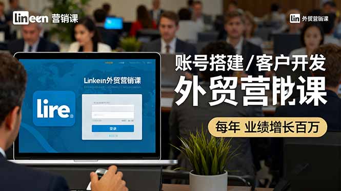 LinkedIn外贸营销课:账号搭建/客户开发/成交转化,年业绩增长百万+-数码之翼