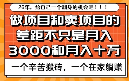为什么卖项目能轻松月入10个W，而做项目却真正賺不到什么钱？原因竟然是这个！【揭秘】-数码之翼