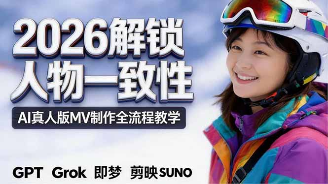 2026独创解锁人物一致性：AI真人版MV制作，不讲空话，不拼概念，全流程实操-数码之翼