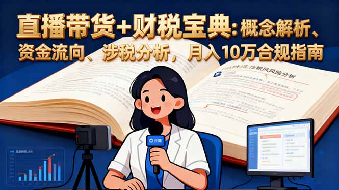 直播带货+财税宝典：概念解析、资金流向、涉税分析，月入10万合规指南-数码之翼
