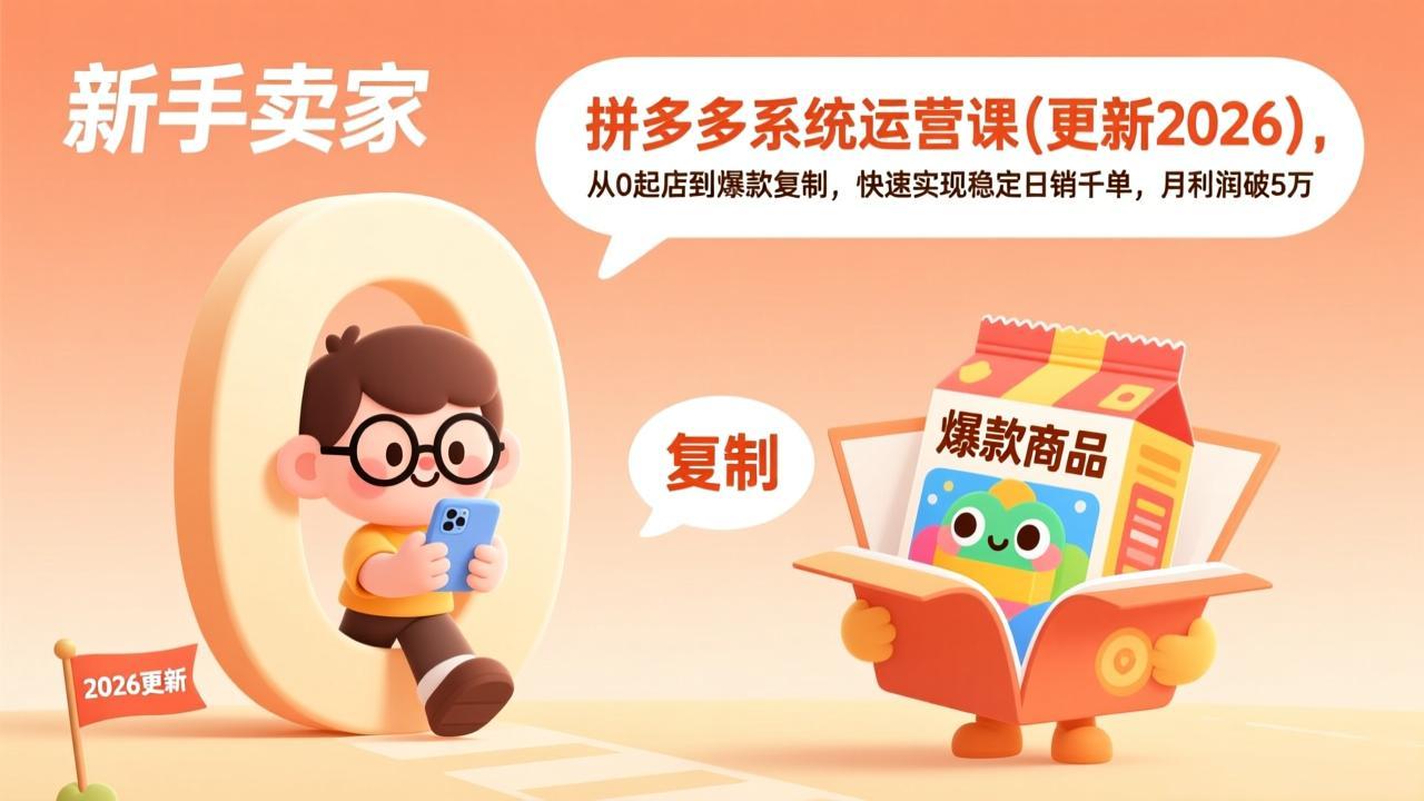 拼多多系统运营课(更新2026-数码之翼