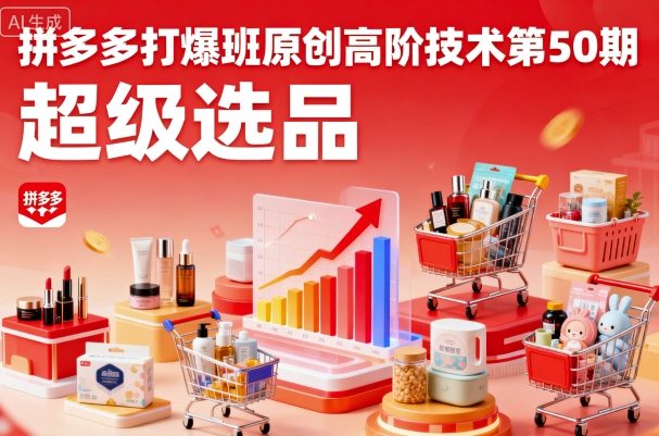 拼多多打爆班原创高阶技术第50期，超级选品-数码之翼