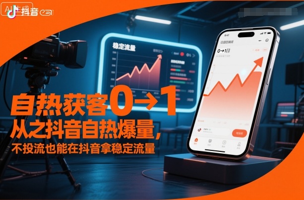 自热获客从0到1之抖音自热爆量，不投流也能在抖音拿稳定流量-数码之翼