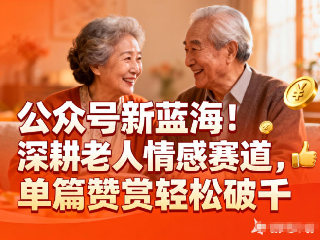 公众号新蓝海!深耕老人情感赛道,单篇赞赏轻松破1k-数码之翼