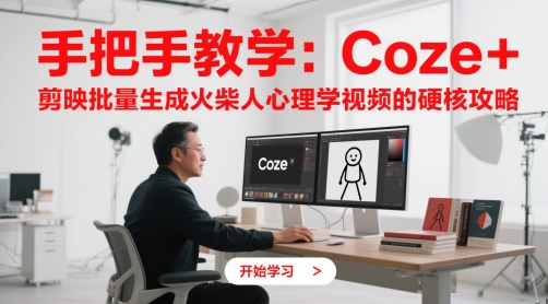 手把手教学:Coze + 剪映批量生成火柴人心理学视频的硬核攻略-数码之翼