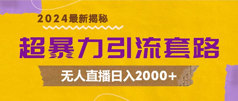 超暴力引流套路，无人直播日入2000+-数码之翼
