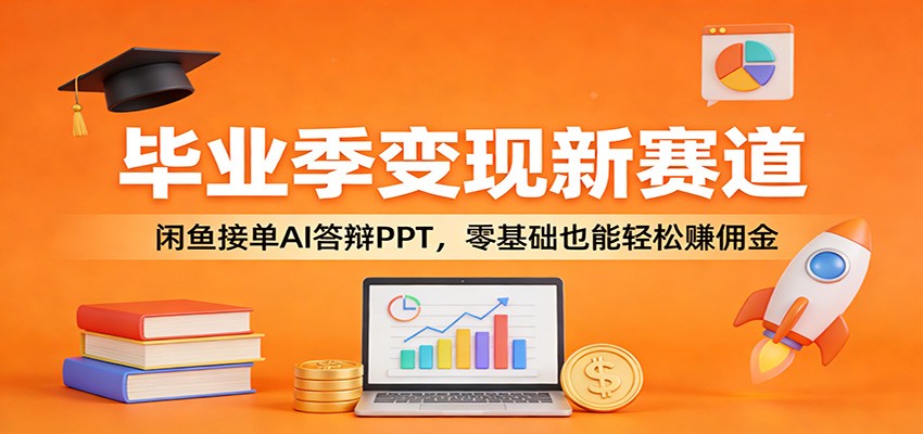 毕业季变现新赛道：闲鱼接单AI答辩PPT，零基础也能轻松赚佣金-数码之翼