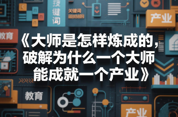 大师是怎样炼成的,破解为什么一个大师,能成就一个产业【电子书】-数码之翼
