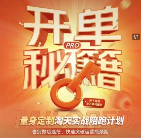 淘宝开单秘籍PRO，量身定制淘天实战陪跑计划，告别做店迷茫、快速突破运营瓶颈期-数码之翼