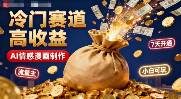 公众号冷门赛道,用AI做情感漫画,7天开通流量主,操作简单,小白可玩-数码之翼