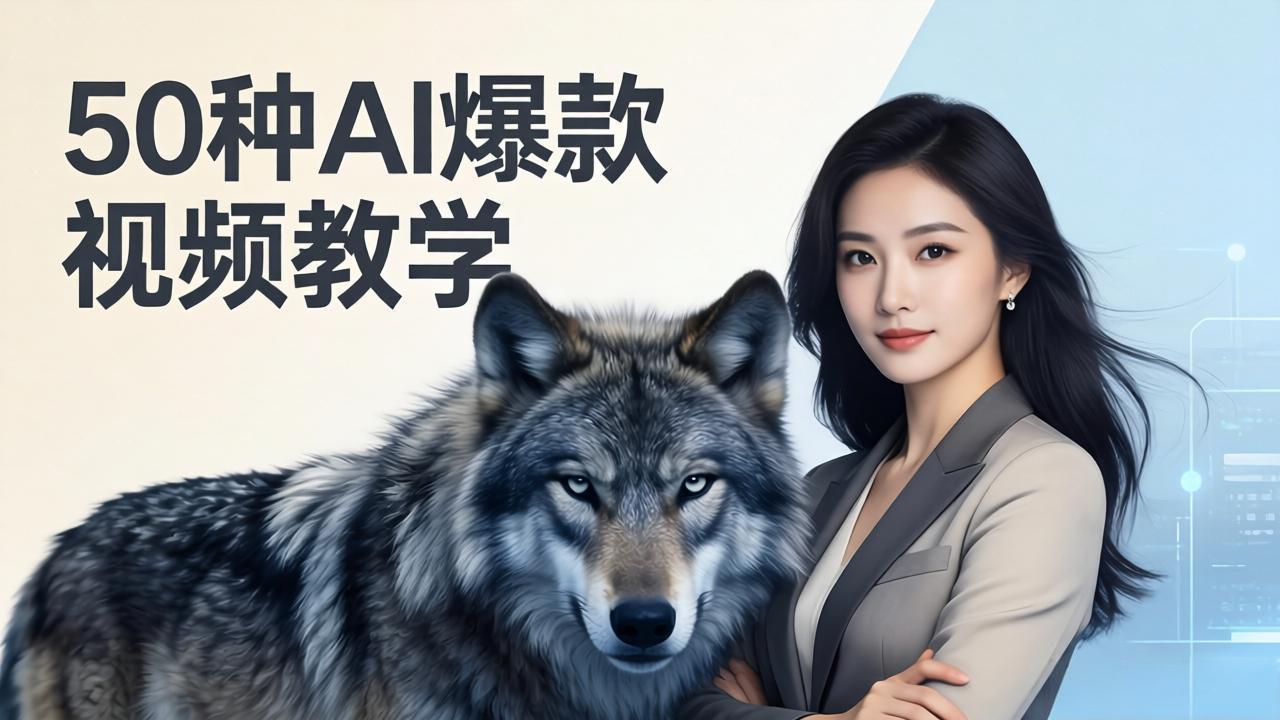 50种AI爆款视频教学:影视级古诗词+治愈萌宠+山海经蛟龙,高阶宝典商业落地-数码之翼
