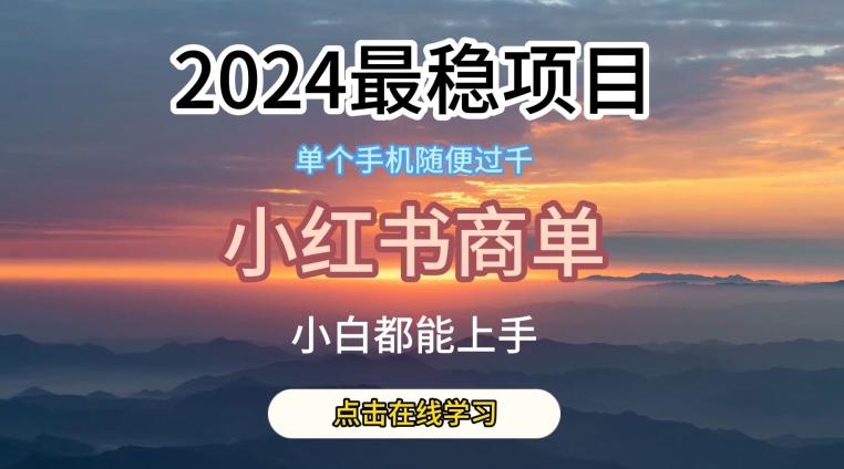 2024最稳蓝海项目，小红书商单项目，没有之一【揭秘】-数码之翼