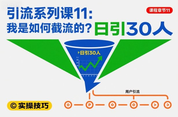 引流系列课11：我是如何截流的？日引30人【文档】-数码之翼