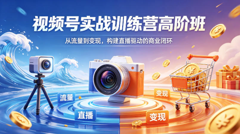 视频号实战训练营高阶班，从流量到变现，构建直播驱动的商业闭环(26年4月)-数码之翼