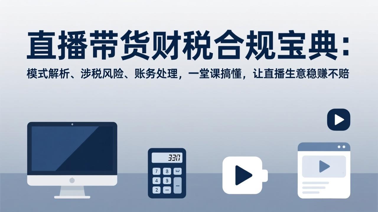 直播带货财税合规宝典：模式解析、涉税风险、账务处理，一堂课搞懂，让直播生意稳赚不赔-数码之翼