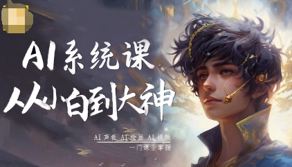 AI系统课程，从小白到大神系统学AI，AI声音-AI绘画-AI视频一门课全掌握-数码之翼