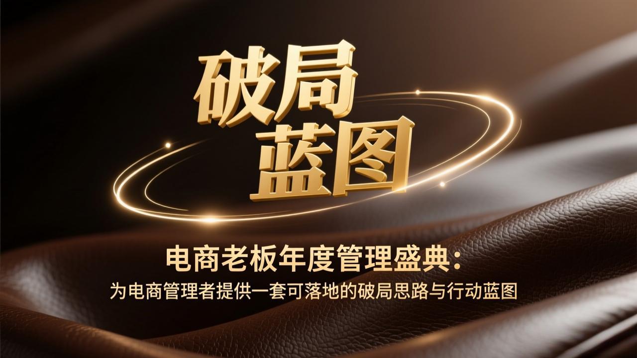 电商老板年度管理盛典:为电商管理者提供一套可落地的破局思路与行动蓝图-数码之翼
