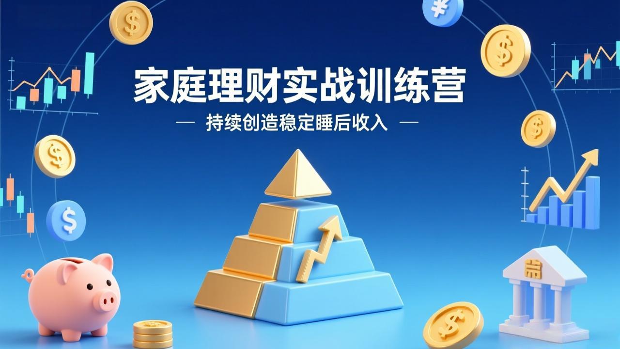 家庭理财实战训练营:从0到1建体系,三阶进阶层层递进,助你持续创造稳定睡后收入-数码之翼