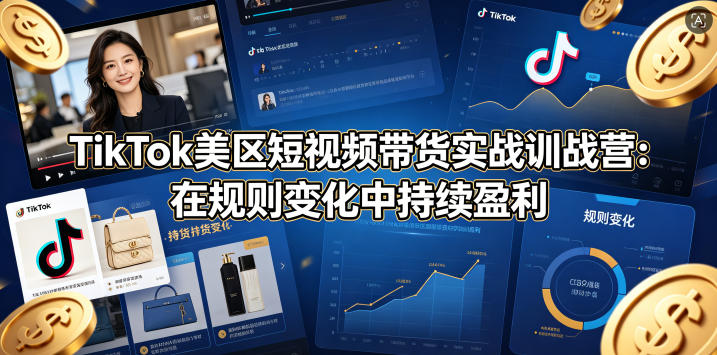 TikTok美区短视频带货实战训战营：在规则变化中持续盈利-数码之翼