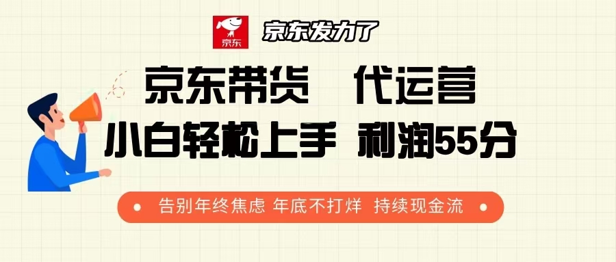 京东带货 代运营 利润55分 告别年终焦虑 年底不打烊 持续现金流-数码之翼