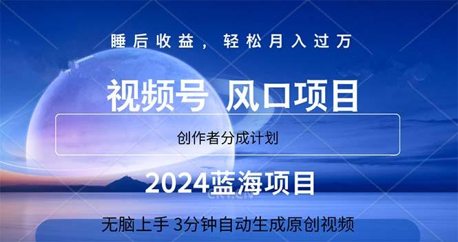 2024蓝海项目，3分钟自动生成视频，月入过万-数码之翼