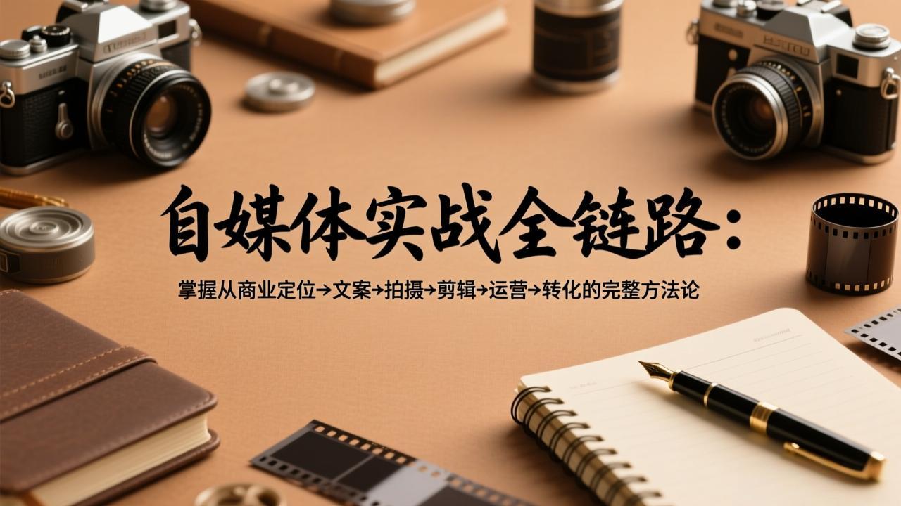 自媒体实战全链路：掌握从商业定位→文案→拍摄→剪辑→运营→转化的完整方法论-数码之翼