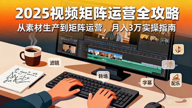 2025短视频矩阵运营全攻略:从素材生产到矩阵运营,月入3万实操指南-数码之翼