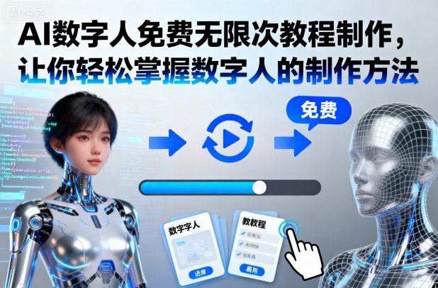 AI数字人免费无限次教程制作，让你轻松掌握数字人的制作方法-数码之翼
