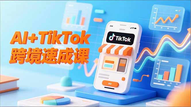 AI+TikTok跨境速成课，智能翻译、店铺定位、流程拆解，7天高效上线运营-数码之翼