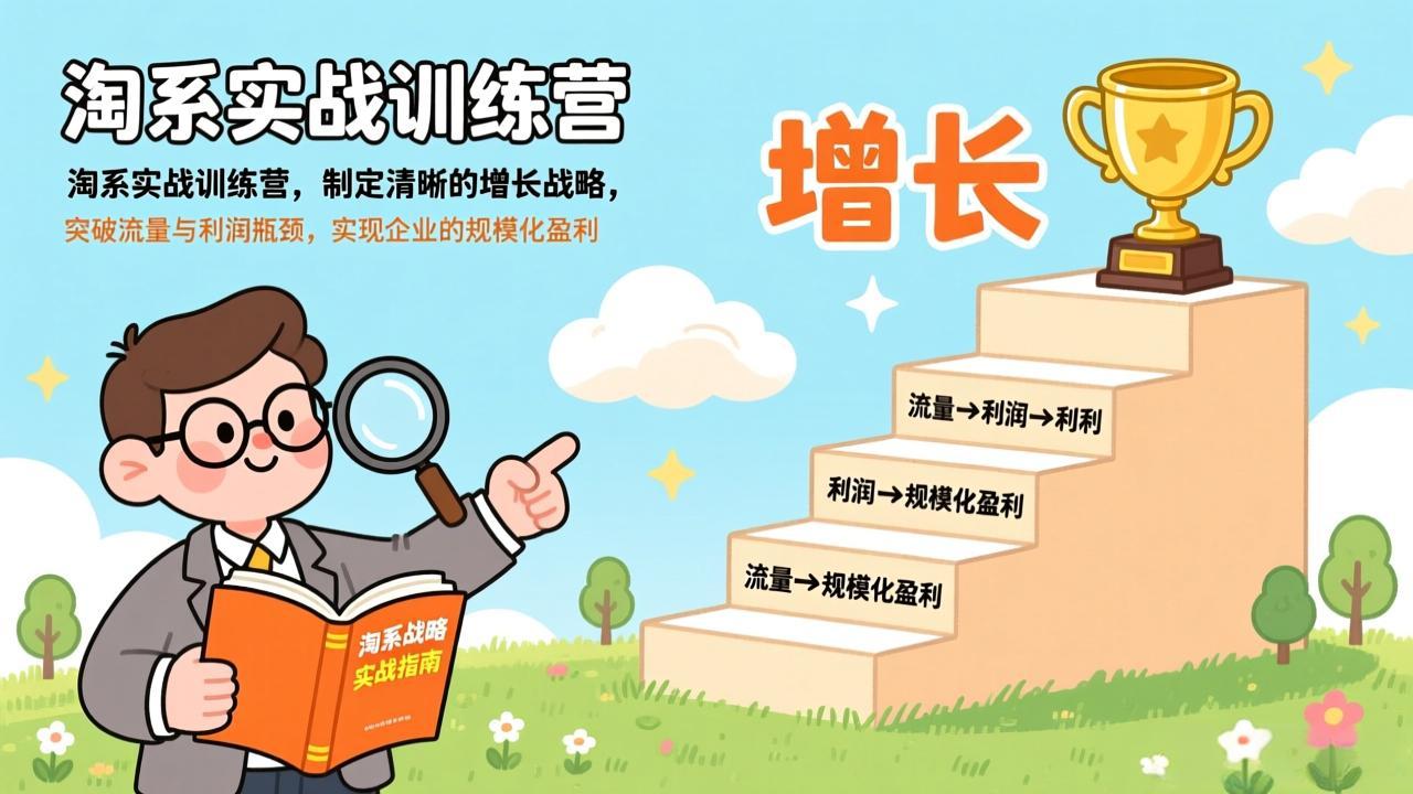 淘系实战训练营,制定清晰的增长战略,突破流量与利润瓶颈,实现企业的规模化盈利-数码之翼