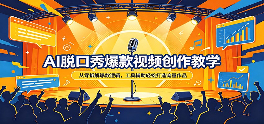 AI脱口秀爆款视频创作教学：从零拆解爆款逻辑，工具辅助轻松打造流量作品-数码之翼