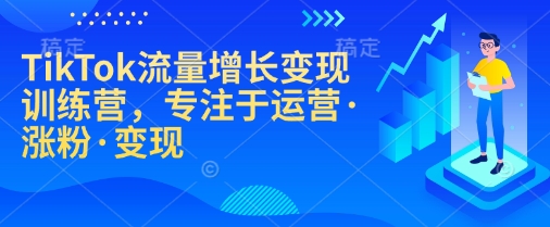 TikTok流量增长变现训练营，专注于运营·涨粉·变现-数码之翼
