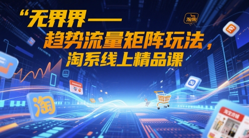 无界-趋势流量矩阵玩法，淘系线上精品课-数码之翼