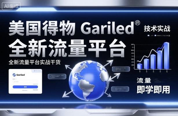 美国得物Gariled技术实战，全新流量平台​实战干货，即学即用-数码之翼